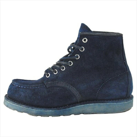 RED WING レッドウィング 8Indigo over dye Limited 173 限定 インディゴ 犬タグ アイリッシュ セッター ワークブーツ ネイビー系 7E【中古】