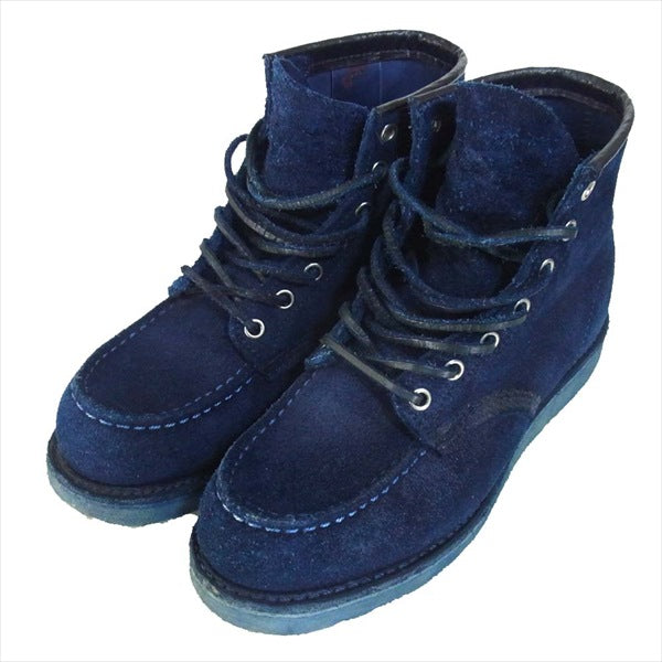 RED WING レッドウィング 8Indigo over dye Limited 173 限定 インディゴ 犬タグ アイリッシュ セッター ワークブーツ ネイビー系 7E【中古】