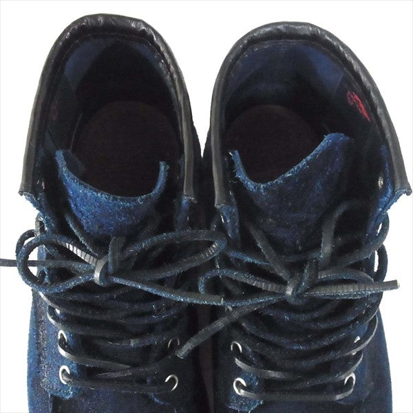 RED WING レッドウィング 8Indigo over dye Limited 173 限定 インディゴ 犬タグ アイリッシュ セッター ワークブーツ ネイビー系 7E【中古】