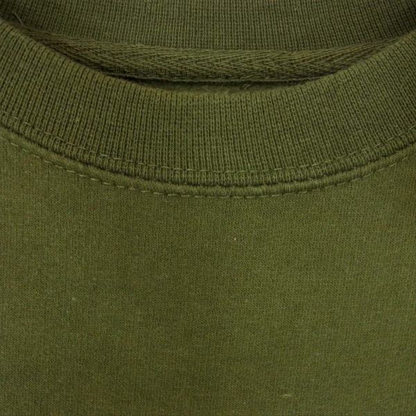 BEDWIN & THE HEARTBREAKERS ベドウィンアンドザハートブレイカーズ 19AB2870 L/S C-NECK SWEAT LOU BLACK KAT プリント クルーネック 裏起毛 スウェット カーキ(オリーブグリーン)系 3【中古】