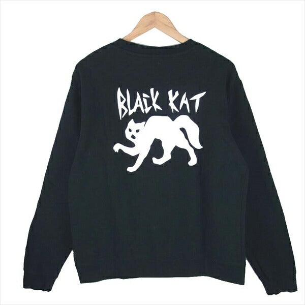 BEDWIN & THE HEARTBREAKERS ベドウィンアンドザハートブレイカーズ 19AB2870 L/S C-NECK SWEAT LOU BLACK KAT プリント クルーネック スウェット 裏起毛 ブラック系 No.3【中古】