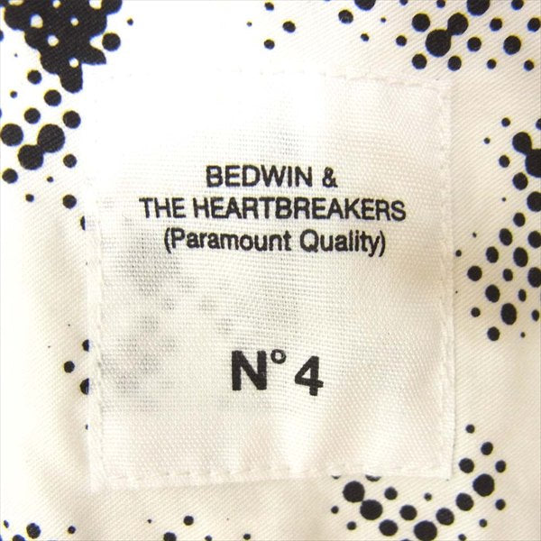 BEDWIN & THE HEARTBREAKERS ベドウィンアンドザハートブレイカーズ 19SBSP1036 L/S REG TWILL PRINTED SHIRT TRACY トレイシー ツイル プリンテッド 長袖シャツ 白系 4【中古】