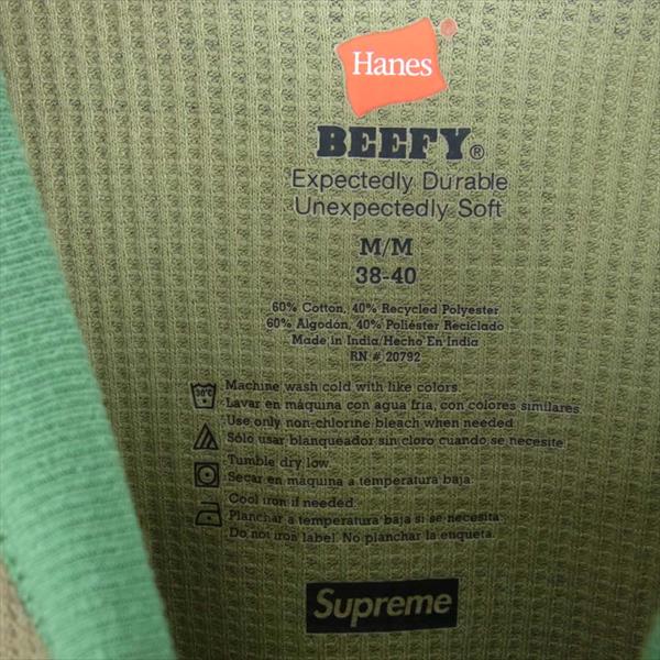 Supreme シュプリーム 19AW HANES THERMAL CREW Woodland Camo インズ 長袖 サーマル カットソー グリーン系 グリーン系 M【美品】【中古】