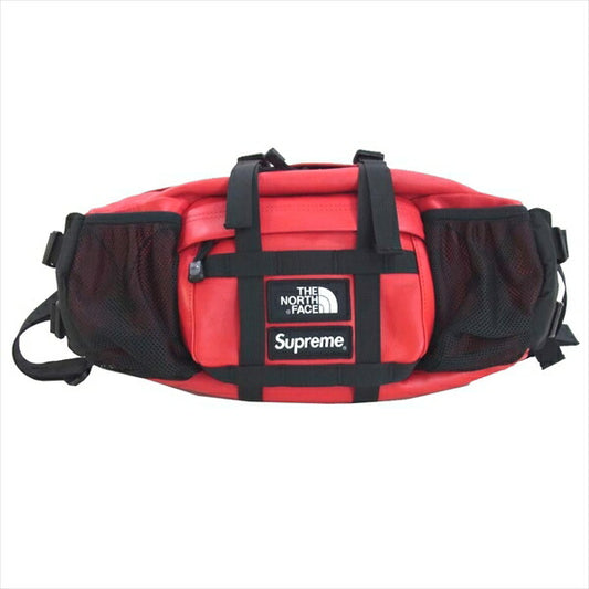 Supreme シュプリーム THE NORTH FACE ノースフェイス 18AW Leather Mountain Waist Bag レザー マウンテン ウエスト バッグ ウェストポーチ【美品】【中古】