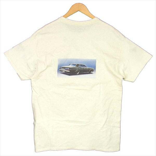 ベドウィン ロゴ バック フォト プリント 半袖 コットン ショートスリーブ Tシャツ オフホワイト系 オフホワイト系 2【中古】