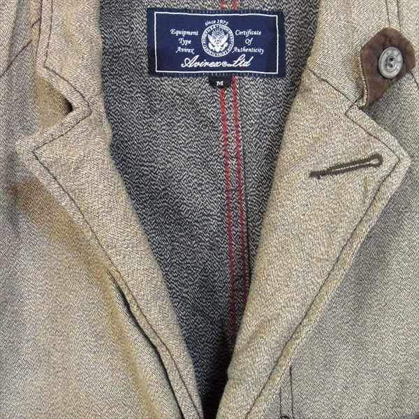 AVIREX アヴィレックス 6132012 メランジ 杢ツイル ワークジャケット カバーオール ジャケット ブラウン系 ブラウン系 M【中古】