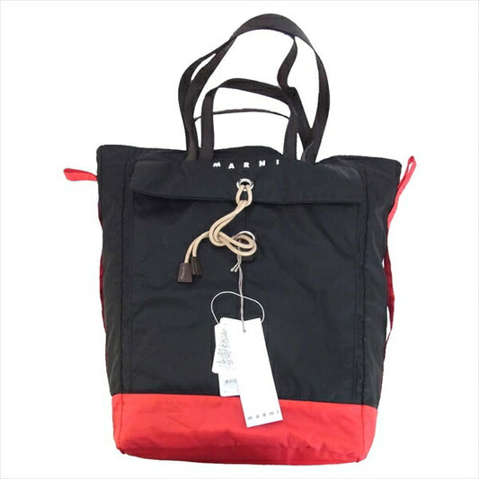 MARNI マルニ 20SS SHMQ0008Q0 ナイロン トート バッグ ブラック系【美品】【中古】