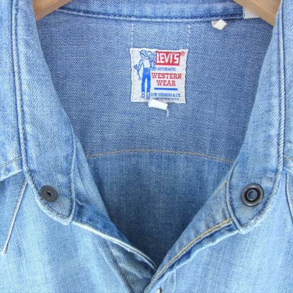 Levi's リーバイス PC9-07205-0036 復刻 サドルマン ウエスタン デニムシャツ 長袖シャツ インディゴブルー系 M【中古】