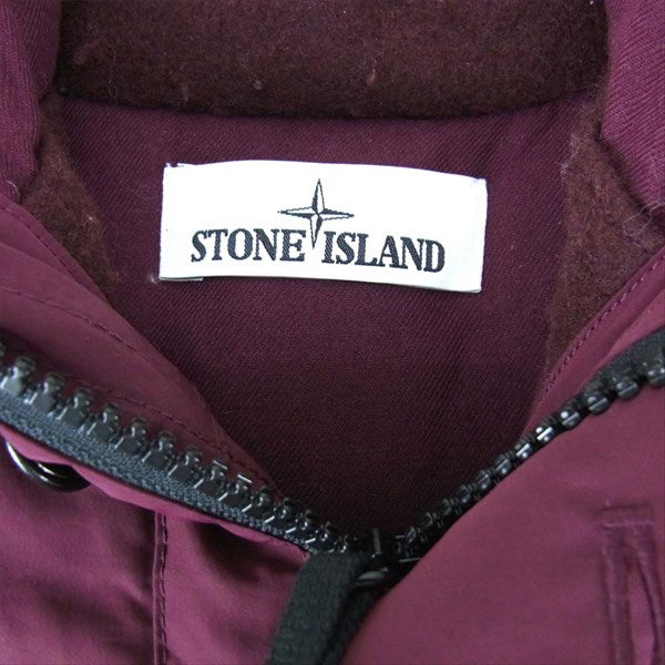 STONE ISLAND ストーンアイランド 国内正規品 671541226-A ファー付き ミリタリー ダウン N-3Bジャケット ワインレッド系 S【中古】