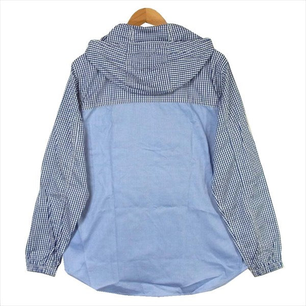 COMME des GARCONS コムデギャルソン 20SS HE-B034 綿 チェック フード付き ジャケット ブルー系 S【新古品】【未使用】【中古】