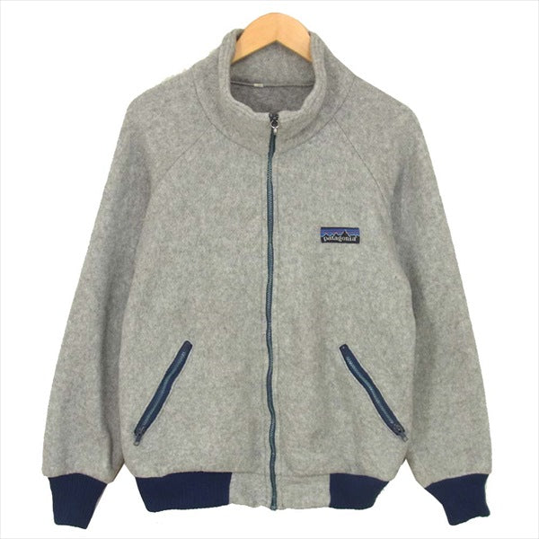 patagonia パタゴニア デカタグ ヴィンテージ 当時物 ジップアップ フリース ジャケット グレー系 L【中古】