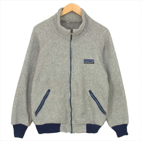 patagonia パタゴニア デカタグ ヴィンテージ 当時物 ジップアップ フリース ジャケット グレー系 L【中古】