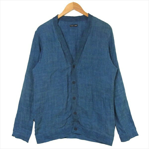 FRANK LEDER フランクリーダー 麻 リネン カーディガン インディゴブルー系 M【中古】