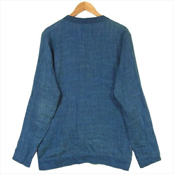 FRANK LEDER フランクリーダー 麻 リネン カーディガン インディゴブルー系 M【中古】