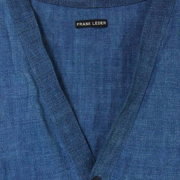 FRANK LEDER フランクリーダー 麻 リネン カーディガン インディゴブルー系 M【中古】