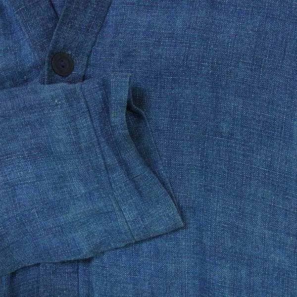 FRANK LEDER フランクリーダー 麻 リネン カーディガン インディゴブルー系 M【中古】