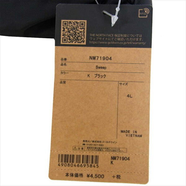 THE NORTH FACE ノースフェイス NM71904 SWEEP スウィープ 4L ウエスト バッグ ポーチ ナイロン ブラック系 ４L【新古品】【未使用】【中古】