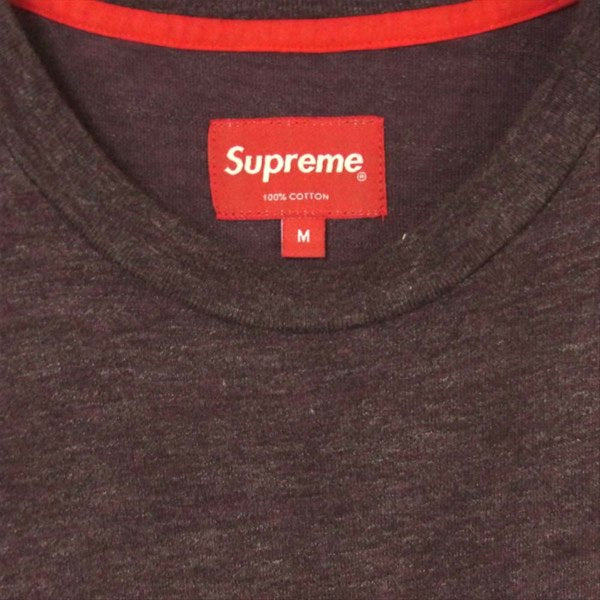 Supreme シュプリーム POCKET TEE ポケット コットン 中国製 Tシャツ パープル系 パープル系 M【中古】