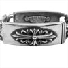 CHROME HEARTS クロムハーツ（原本無） ダブル ID ブレス ダガー フローラル クロス ブレスレット シルバー【中古】