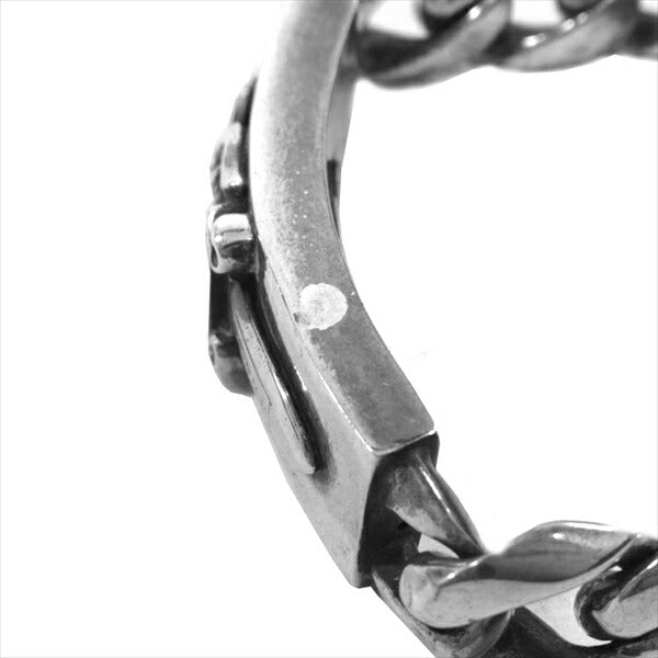 CHROME HEARTS クロムハーツ（原本無） ダブル ID ブレス ダガー フローラル クロス ブレスレット シルバー【中古】