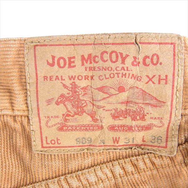 JOE McCOY ジョーマッコイ 989 コーデュロイ パンツ ライトブラウン系 W31【中古】