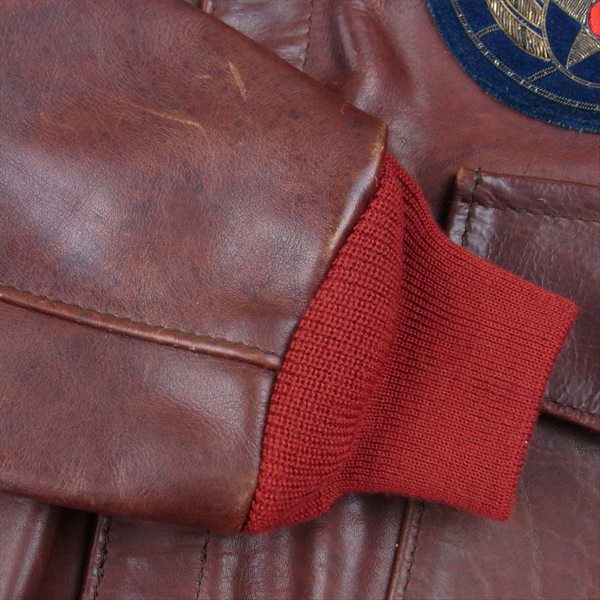 AERO LEATHER エアロレザー A-2 フライトジャケット ブラッドチット フライングタイガー ジャケット ブラウン系 38【中古】