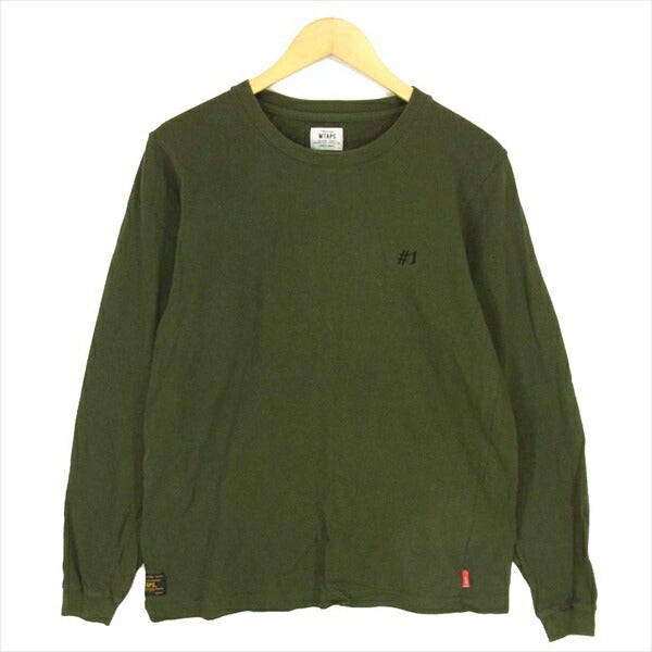 WTAPS ダブルタップス 16AW long lide ロンTシャツ 長袖 カットソー カーキ(オリーブグリーン)系 S【中古】