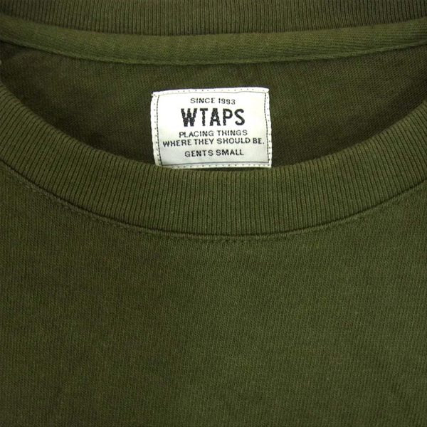 WTAPS ダブルタップス 16AW long lide ロンTシャツ 長袖 カットソー カーキ(オリーブグリーン)系 S【中古】