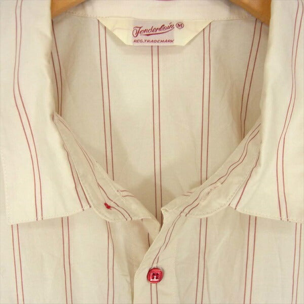 TENDERLOIN テンダーロイン 19SS T-STRIPE WORK SHT S/S ストライプ ワーク 半袖シャツ ベージュ系 ベージュ系 M【中古】