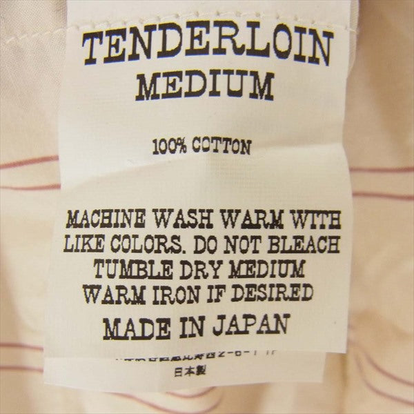 TENDERLOIN テンダーロイン 19SS T-STRIPE WORK SHT S/S ストライプ ワーク 半袖シャツ ベージュ系 ベージュ系 M【中古】