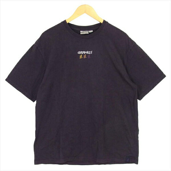 Gramicci グラミチ GMT-20S1392 ランニングマン 刺繍 ショートスリーブ 半袖 Tシャツ パープル系  パープル系 M【中古】