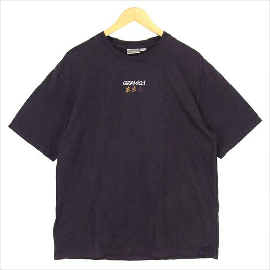 Gramicci グラミチ GMT-20S1392 ランニングマン 刺繍 ショートスリーブ 半袖 Tシャツ パープル系  パープル系 M【中古】