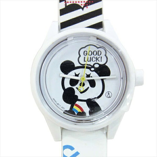 HYSTERIC GLAMOUR ヒステリックグラマー 01182QG07 Q&Q × HYSTERIC / BEAR HEAD SMILE SOLAR 時計 ウォッチ 白系 FREE【新古品】【未使用】【中古】