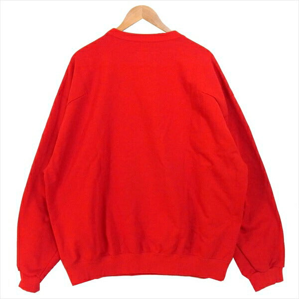 ダブレット 19AW29CS141 HORROR EMBROIDERY SWEAT SHIRT ホラー 刺繍 スウェット レッド系 XL【極上美品】【中古】