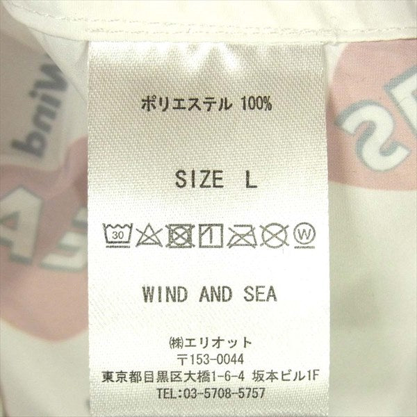 ウィンダンシー WDS-SH-01 WDS rhombus-pattern Open coller shirt 総柄 オープンカラー 半袖シャツ ホワイト系 L【新古品】【未使用】【中古】