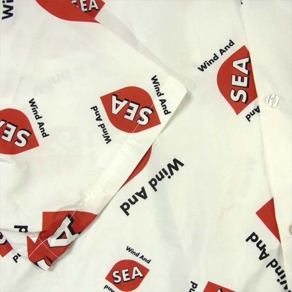 ウィンダンシー WDS-SH-01 WDS rhombus-pattern Open coller shirt 総柄 オープンカラー 半袖シャツ ホワイト系 L【新古品】【未使用】【中古】