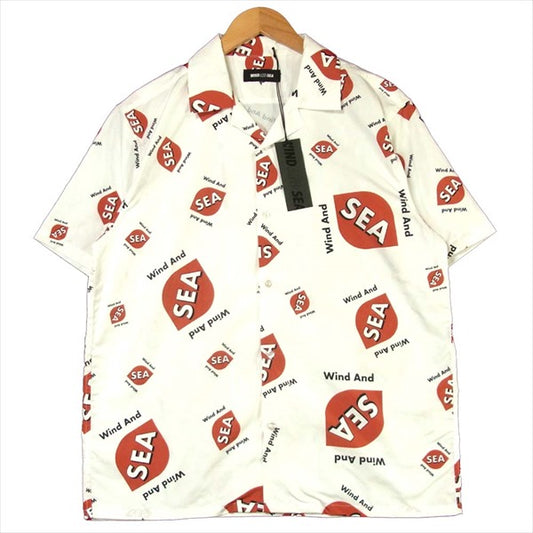 ウィンダンシー WDS-SH-01 WDS rhombus-pattern Open coller shirt 総柄 オープンカラー 半袖シャツ ホワイト系 M【新古品】【未使用】【中古】