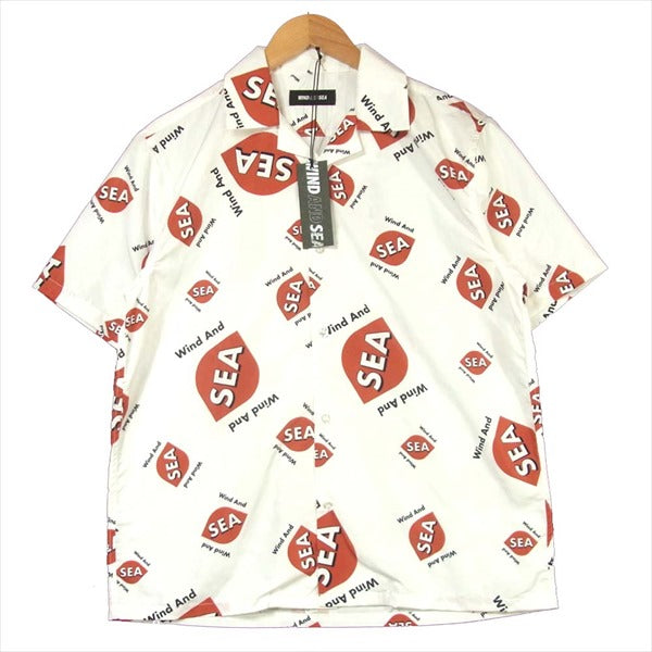 ウィンダンシー WDS-SH-01 WDS rhombus-pattern Open coller shirt 総柄 オープンカラー 半袖シャツ ホワイト系 S【新古品】【未使用】【中古】