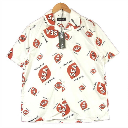 ウィンダンシー WDS-SH-01 WDS rhombus-pattern Open coller shirt 総柄 オープンカラー 半袖シャツ ホワイト系 S【新古品】【未使用】【中古】
