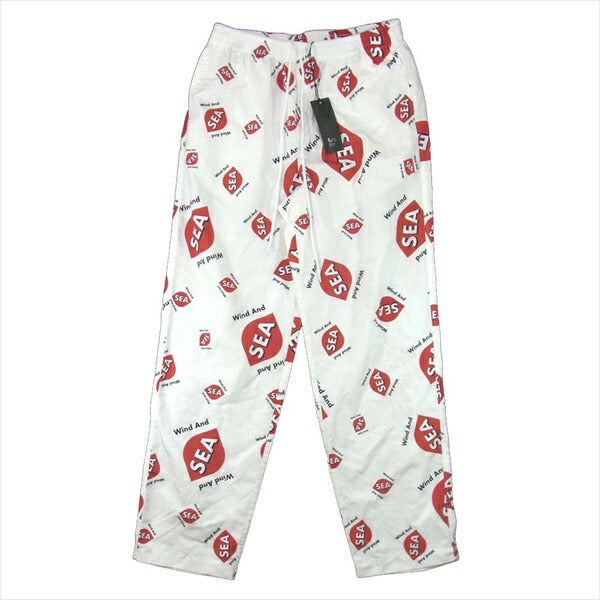 ウィンダンシー WDS-PT-09 WDS rhombus-pattern easy pants 総柄 ナイロン パンツ 白系 L【新古品】【未使用】【中古】