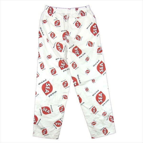 ウィンダンシー WDS-PT-09 WDS rhombus-pattern easy pants 総柄 ナイロン パンツ 白系 L【新古品】【未使用】【中古】