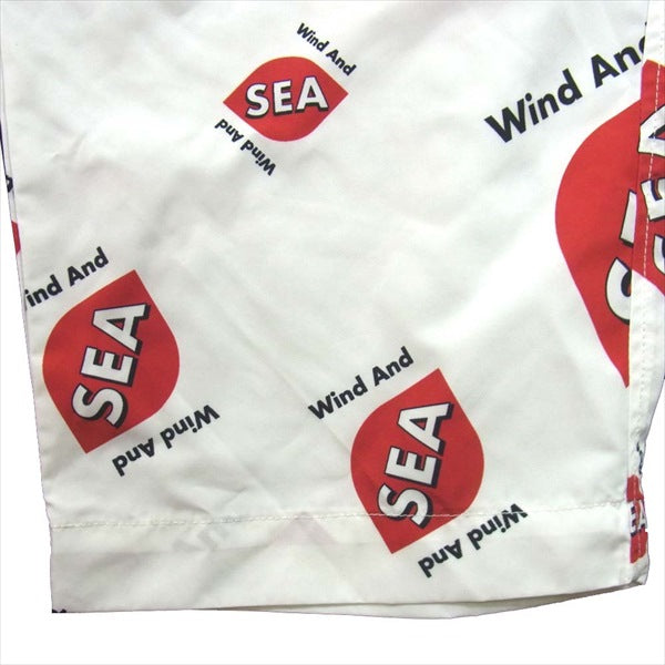 ウィンダンシー WDS-PT-09 WDS rhombus-pattern easy pants 総柄 ナイロン パンツ 白系 L【新古品】【未使用】【中古】