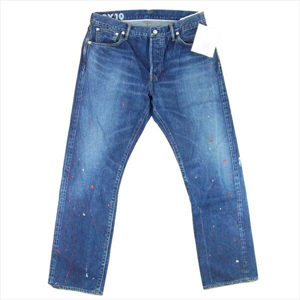 VISVIM ビズビム 0120105005034 20SS SOCIAL SCULPTURE DRY DENIM-10 ダメージ ドライ デニム パンツ インディゴブルー系 3【美品】【中古】