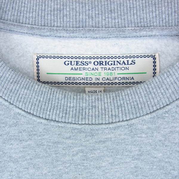 Guess ゲス CL900115 307914 裏起毛 クルー ネック スウェット グレー系 M【中古】