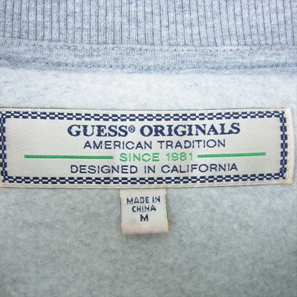 Guess ゲス CL900115 307914 裏起毛 クルー ネック スウェット グレー系 M【中古】