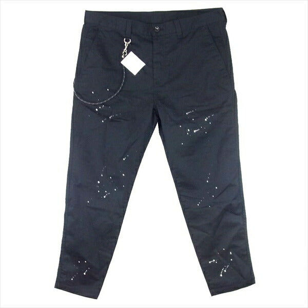 uniform experiment ユニフォームエクスペリメント UE-200016 20SS Carrot FIT DRIPPING CHINO PANTS ドリッピング チノ パンツ 黒系 4【美品】【中古】