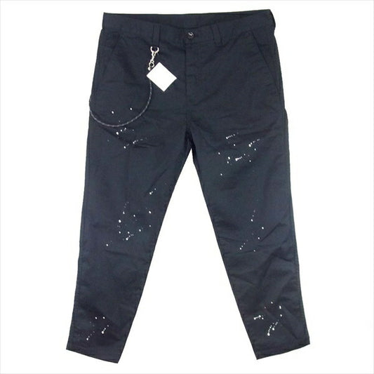 uniform experiment ユニフォームエクスペリメント UE-200016 20SS Carrot FIT DRIPPING CHINO PANTS ドリッピング チノ パンツ 黒系 4【美品】【中古】