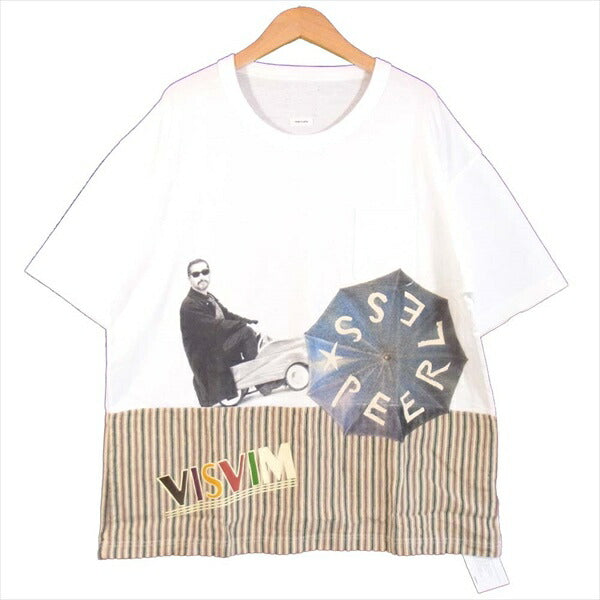 VISVIM ビズビム 120105010027 JUMBO TEE S/S COLLAGE カレッジ ジャンボ 半袖 Tシャツ 白系 4【美品】【中古】