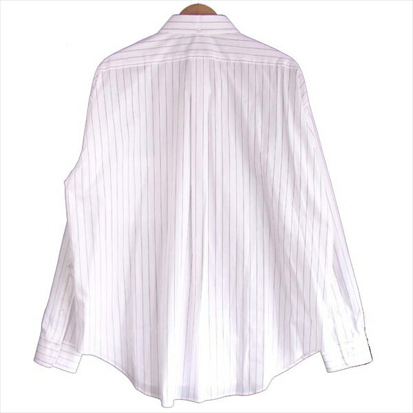 GRAPHPAPER グラフペーパー トーマスメイソン THOMS MASON GM201-50058 L/S B.D Box Shirt ロングスリーブ 長袖 ストライプ シャツ 白系 3【極上美品】【中古】