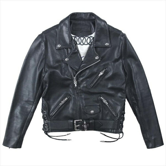 CHROME HEARTS クロムハーツ（原本無） JJ DEAN JJディーン 裏地 エルメス ジャケット ブラック系 S【中古】